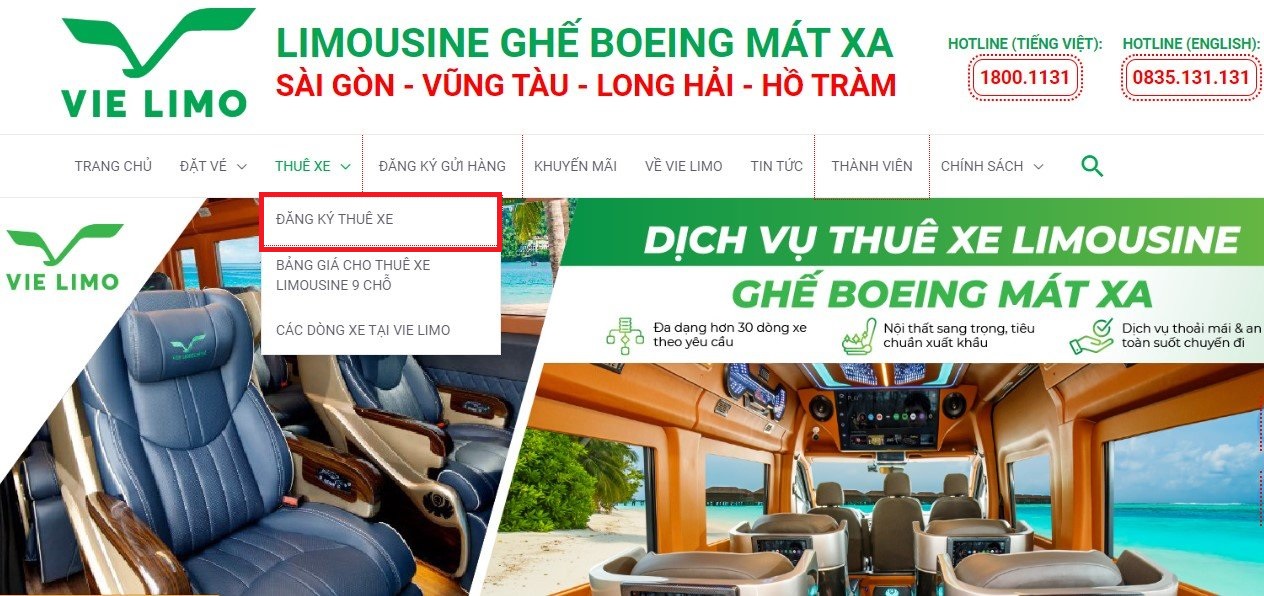 Hướng dẫn thuê xe Limousine 28 chỗ tại Vie Limo 