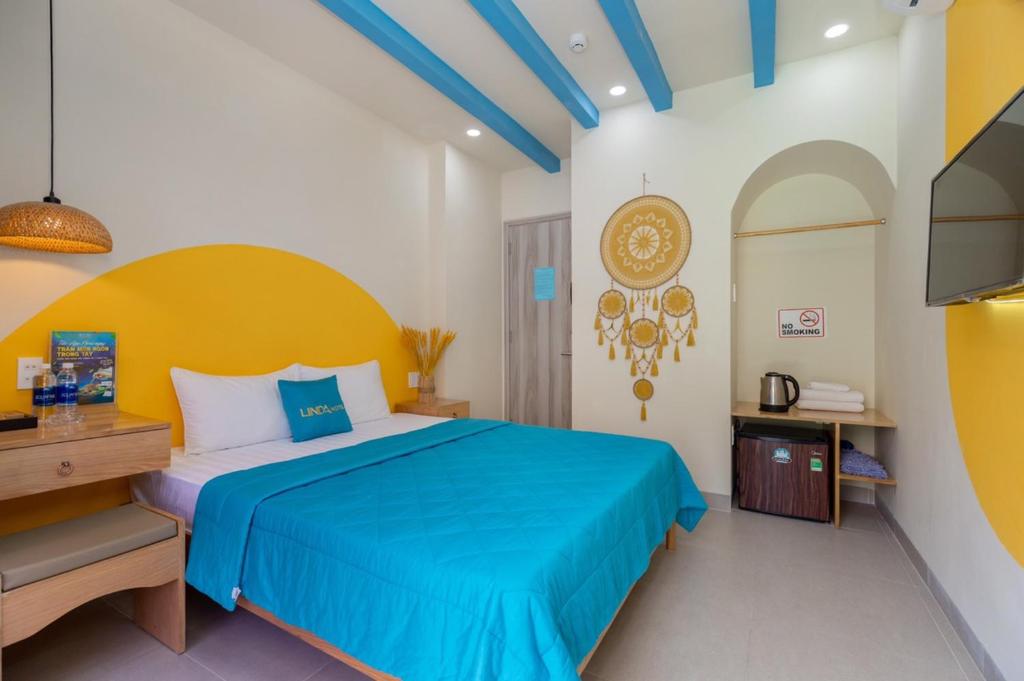 Không gian độc đáo được trang trí trong từng phòng nghỉ ngơi tại Linda Hotel.