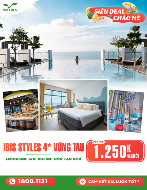 Combo 2N1Đ tại ibis Styles - Xe Limousine khứ hồi đưa đón