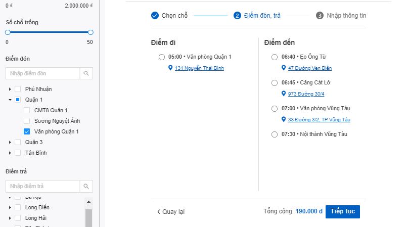 Hướng dẫn đặt vé online