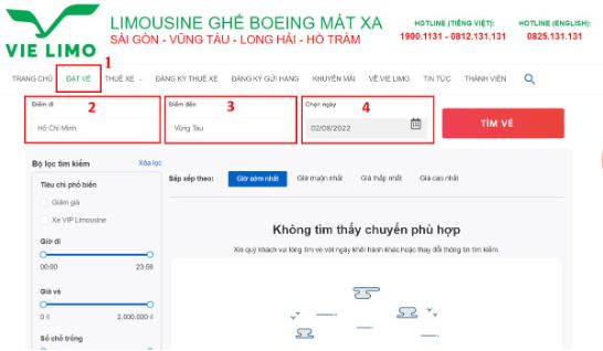 Hướng dẫn đặt vé online