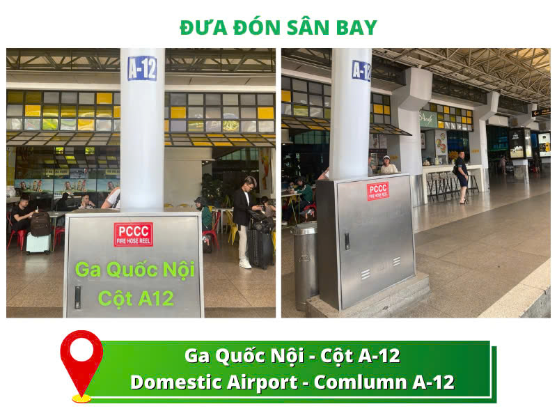 Ga Quốc Nội - Đón tại cột A-12